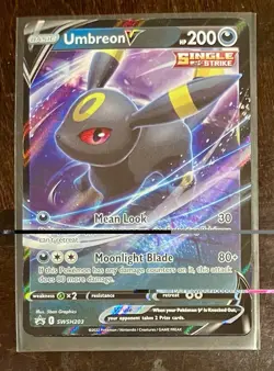 Pokemon Umbreon V SWSH203 Single Strike Promo Full Art Holo Sword & Shield Card - Image 1