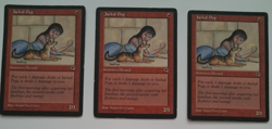 3x Jackal Pup HP MTG Magic the Gathering Tempest - Image 1