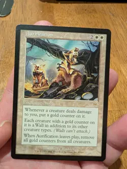 Magic: The Gathering Aurification Enchantment White 2002 Gary Ruddell 6/350 - Image 1