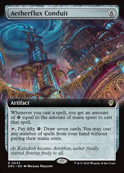 x1 Aetherflux Conduit - Extended Art R MTG Commander: Aetherdrift M/NM, English - Image 1