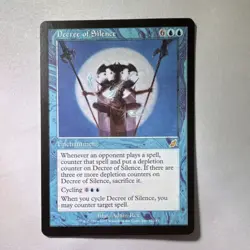 Magic: The Gathering Decree of Silence Enchantment Scourge Rare Regular English - Image 1