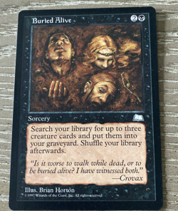 Buried Alive Weatherlight MTG -NM- Magic: The Gathering Free Ship - Image 1