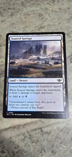 Soured Springs Outlaws of Thunder Junction Regular Land Desert Common MTG NM - Image 1