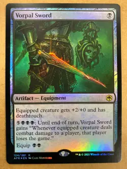 MTG 1x FOIL Vorpal Sword 124 Adventures in the Forgotten Realms Magic the x1 NM - Image 1