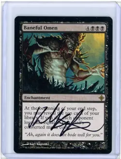 Baneful Omen Rise of the Eldrazi Rare Signed Artist Proof MTG - Image 1