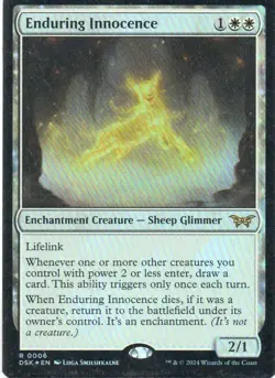 MTG: Duskmourn: House of Horror: Foil Enduring Innocence: LP Condition - Image 1
