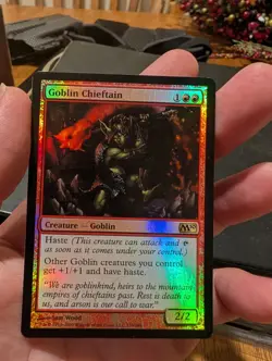 Magic: The Gathering Goblin Chieftain Rare Core Set 2010 Creature Red Foil 139 - Image 1