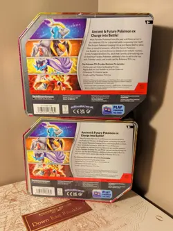 Pokemon TCG Paradox Destinies Tin Iron Boulder Ex Lot of 2 - Image 2
