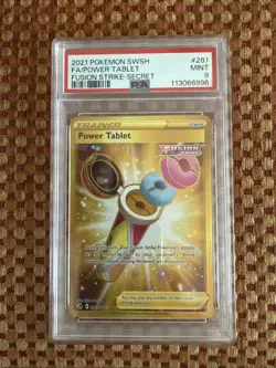 2021 POKEMON SWORD & SHIELD FUSION STRIKE SECRET FULL ART/POWER TABLET PSA 9 - Image 1
