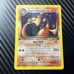 Dark Charizard 4/82 1st Edition Pokemon Card Team Rocket 1st Rare Holo NM - Image 1