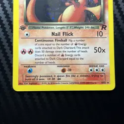 Dark Charizard 4/82 1st Edition Pokemon Card Team Rocket 1st Rare Holo NM - Image 2