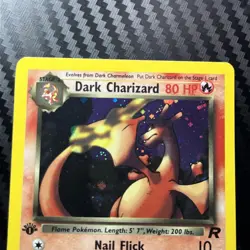 Dark Charizard 4/82 1st Edition Pokemon Card Team Rocket 1st Rare Holo NM - Image 3