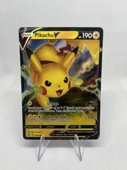 PIKACHU V 043/185 HOLO RARE V VIVID VOLTAGE POKEMON NM/M - Image 1