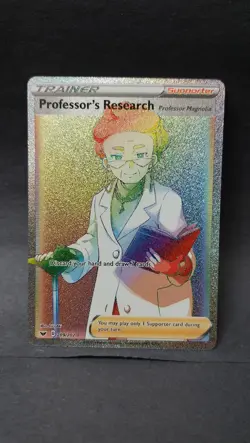 Professor's Research 209/202 Secret Rare SWSH Base Set Pokemon TCG - NM - Image 1