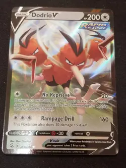 Dodrio V - 201/264 Swsh08: Fusion Strike Pokemon TCG Ultra Rare Holo ~ NM/M - Image 1