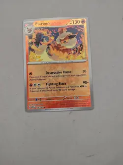 • Flareon • 136/165 Scarlet & Violet 151 Reverse Holo Pokemon TCG NM - Image 2