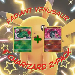 Pokemon TCG Pokemon GO Radiant Venusaur & Radiant Charizard 2-Pack - Image 1