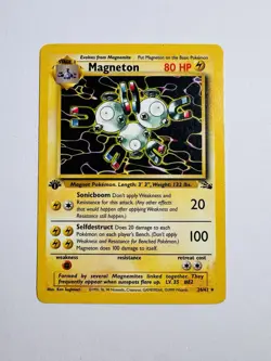 Pokemon TCG Magneton 1st Edition Fossil Rare non holo 26/62 - Image 1