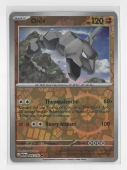 Pokemon TCG Onix Reverse Holo SV: Scarlet & Violet 151 #095/165 - Image 1