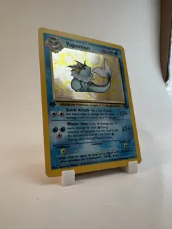 1st Edition Jungle Vaporeon Holo 12/64 Pokemon Card WOTC Vintage - Image 4
