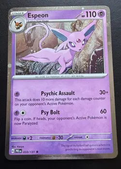 Espeon 033/131 Cosmo Holo Promo Prismatic Evolutions Costco Tin Pokemon TCG NM - Image 1