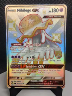 Pokemon Nihilego GX Full Art Ultra Rare Holo TCG Card SV62/SV94 NM++ - Image 1