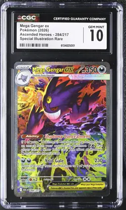 Pokemon Mega Gengar ex Ascended Heroes Special Illustration Rare #284 CGC 10 - Image 1