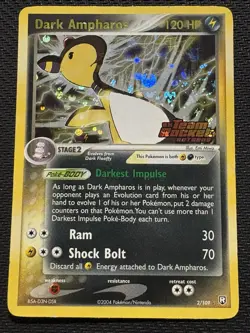 Pokemon TCG Dark Ampharos EX Team Rocket Returns 2/109 Reverse Holo Stamped Rare - Image 1