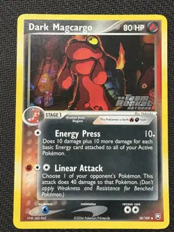 Pokemon TCG Dark Magcargo EX Team Rocket Returns 38/109 Reverse Holo Stamped - Image 1