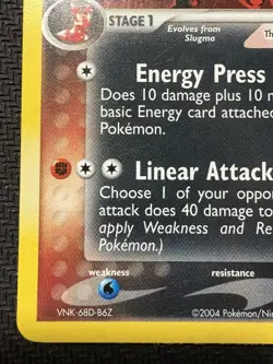 Pokemon TCG Dark Magcargo EX Team Rocket Returns 38/109 Reverse Holo Stamped - Image 5