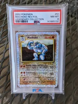 Pokemon Legendary Collection Reverse Holo Machoke #51/110 PSA 8 NM-MT - Image 1