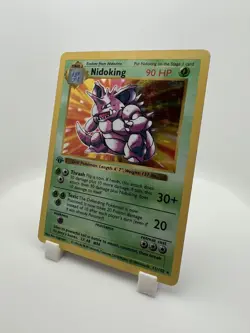 1999 Pokemon Base Set 1st Edition Nidoking 11/102 Holo Rare WOTC – See Photos - Image 3