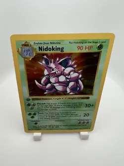 1999 Pokemon Base Set 1st Edition Nidoking 11/102 Holo Rare WOTC – See Photos - Image 5