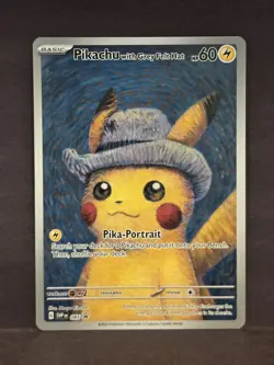🪩 Pikachu with Grey Felt Hat - Van Gogh Promo SVP 085 Pokemon 🪩 #3 - Image 1