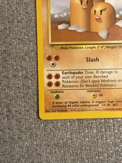 Pokemon TCG Dugtrio Base Set 19/102 Unlimited Rare Vintage NM / LP Condition - Image 5
