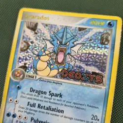 Damaged HP Reverse Holo Gyarados 8/107 Stamped EX Deoxys Nintendo Pokemon Card - Image 4