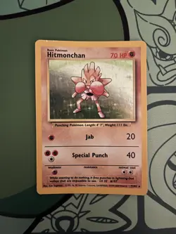 Hitmonchan 4th Print (1999-2000) Base Set Holo Rare Pokemon Card WOTC - 7/102 - Image 1