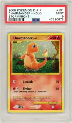Pokemon Charmander #101 Stormfront Holo PSA 9 Mint - Image 1