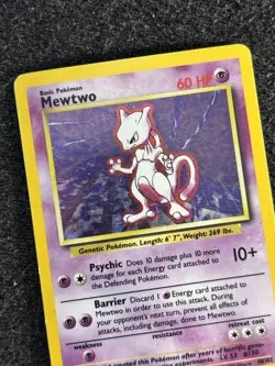 Mewtwo 10/102 Base Set Pokemon TCG Holo 4th Print 1999-2000 Vintage WOTC MP - Image 4
