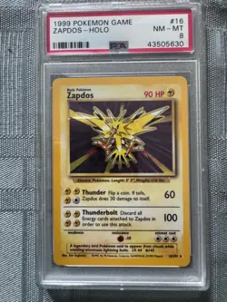 1999 Pokemon Game Zapdos-Holo NM-MT 8 - Image 1