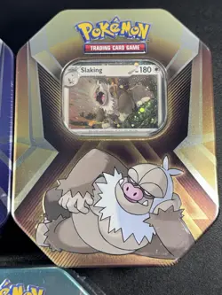 Pokemon 3x - Triple Whammy Tins Darkrai Slaking Tyranitar Factory Sealed Art Set - Image 3