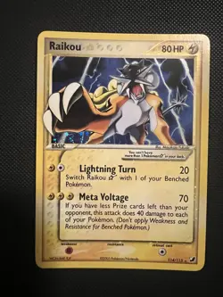 Pokemon TCG Raikou Gold Star EX Unseen Forces 114/115 - Image 1