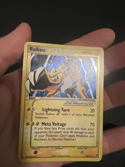 Pokemon TCG Raikou Gold Star EX Unseen Forces 114/115 - Image 3