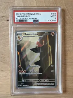 Pokemon TCG Charmeleon 169/165 Scarlet & Violet 151 Illustration Rare PSA 9 - Image 1