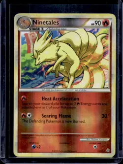 2010 Pokemon HeartGold & SoulSilver Unleashed Ninetales Reverse Holo #20/95 - Image 1