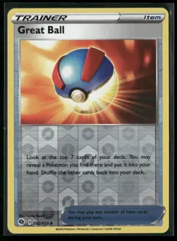 Great Ball 052/073 Uncommon Champion's Path Pokemon Reverse Holo Near Mint - Image 1