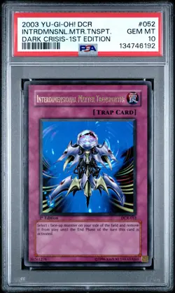 Interdimensional Matter Transporter DCR-052 1st Edition Ultra Yugioh PSA 10 *192 - Image 1