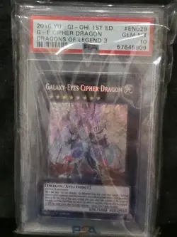 Yu-Gi-Oh! Galaxy-Eyes Cipher Dragon EN029 1st Edition PSA 10 - POP 10 🔥 💎 - Image 1