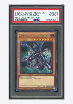 Yu-Gi-Oh PSA10 Red-Eyes Black Dragon Promo 2025 NKC1-EN002 Nike Collaboration - Image 1