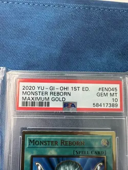 2020 Yu-Gi-Oh 1st Edition Monster Reborn Maximum Gold #EN045 PSA 10 - Image 2